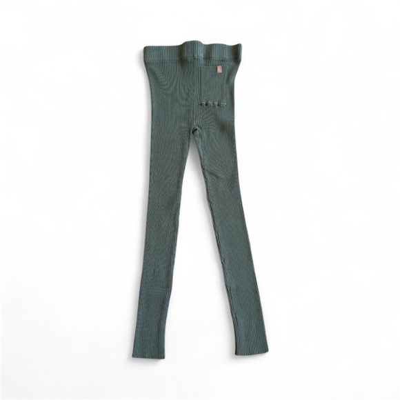 LUNYA Cozy Cotton Silk Ribbed Legging Humble Green Pocket High Rise Size S - Picture 5 of 5